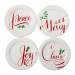 Holiday Wishes Tidbit Plates (set of 4)