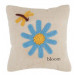 Pillow Small Crochet - Blue Flower