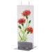 Flat Candle - Red Carnation